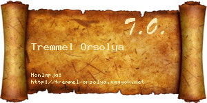 Tremmel Orsolya névjegykártya