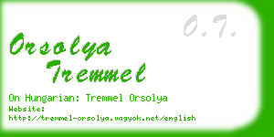 orsolya tremmel business card